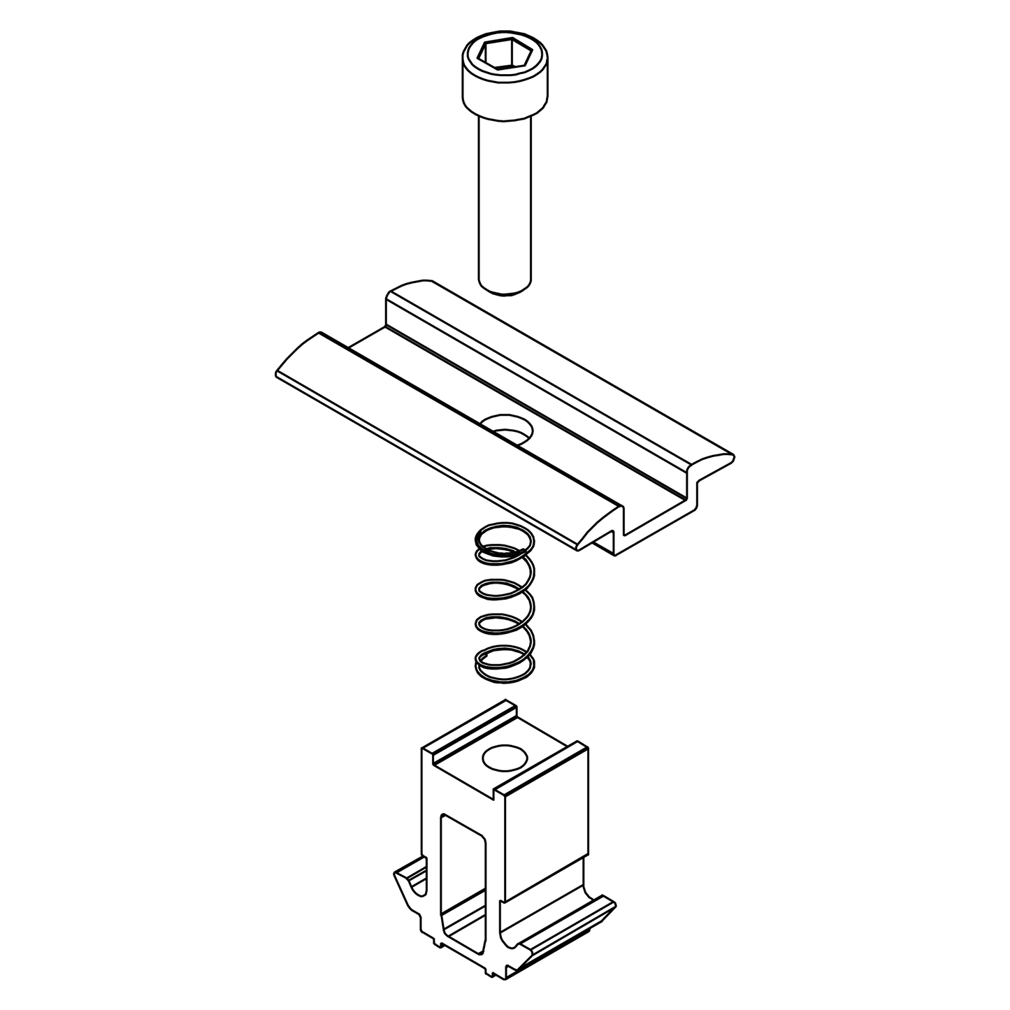 K2 Systems 2002609 DomeClamp Mittelklemme 30-50 mm, schwarz eloxiert
