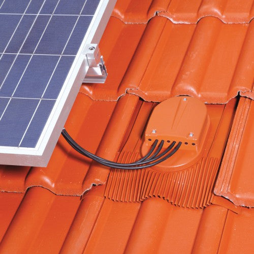 Klöber Venduct universeller PV-Kabeldurchgang KE8073 Conduct PV tile rot / anthrazit