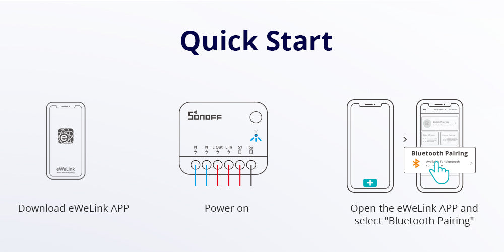 Sonoff MINIR4 Wifi Smart Schalter 2 Wege LichtSchalter Relaismodul APP Steuerung