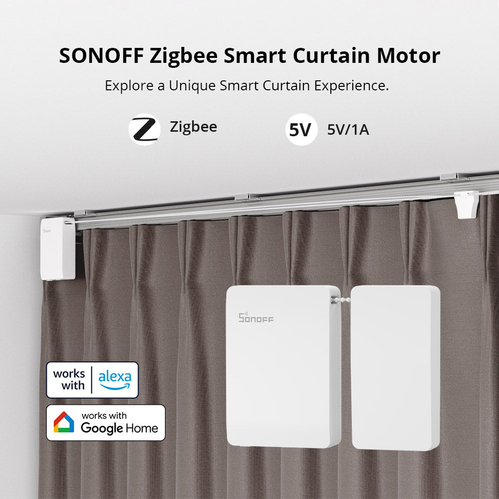 Sonoff ZBCurtain Smart Home Vorhangmotor Zigbee 3.0 inklusive Fernbedienung und Batterie