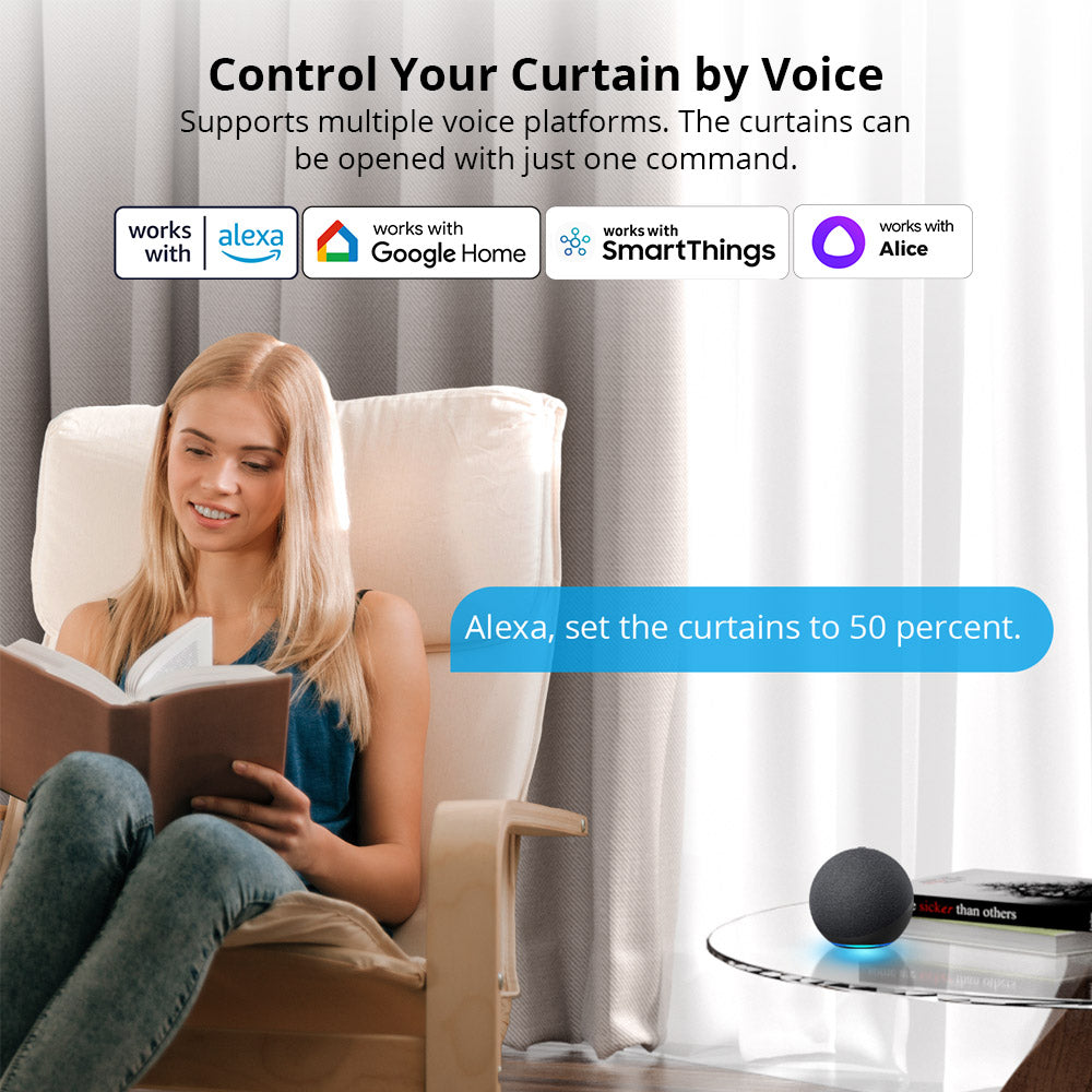 Sonoff ZBCurtain Smart Home Vorhangmotor Zigbee 3.0 inklusive Fernbedienung und Batterie
