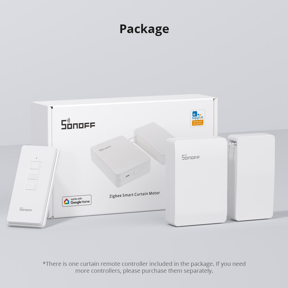 Sonoff ZBCurtain Smart Home Vorhangmotor Zigbee 3.0 inklusive Fernbedienung und Batterie
