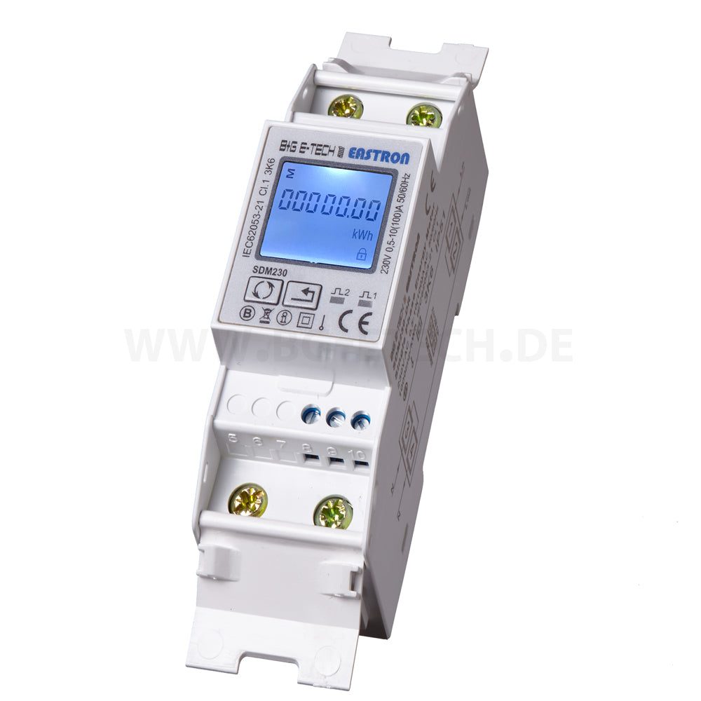 Eastron SDM230Modbus MID - 1Phasen 2TE LCD Wechselstromzähler