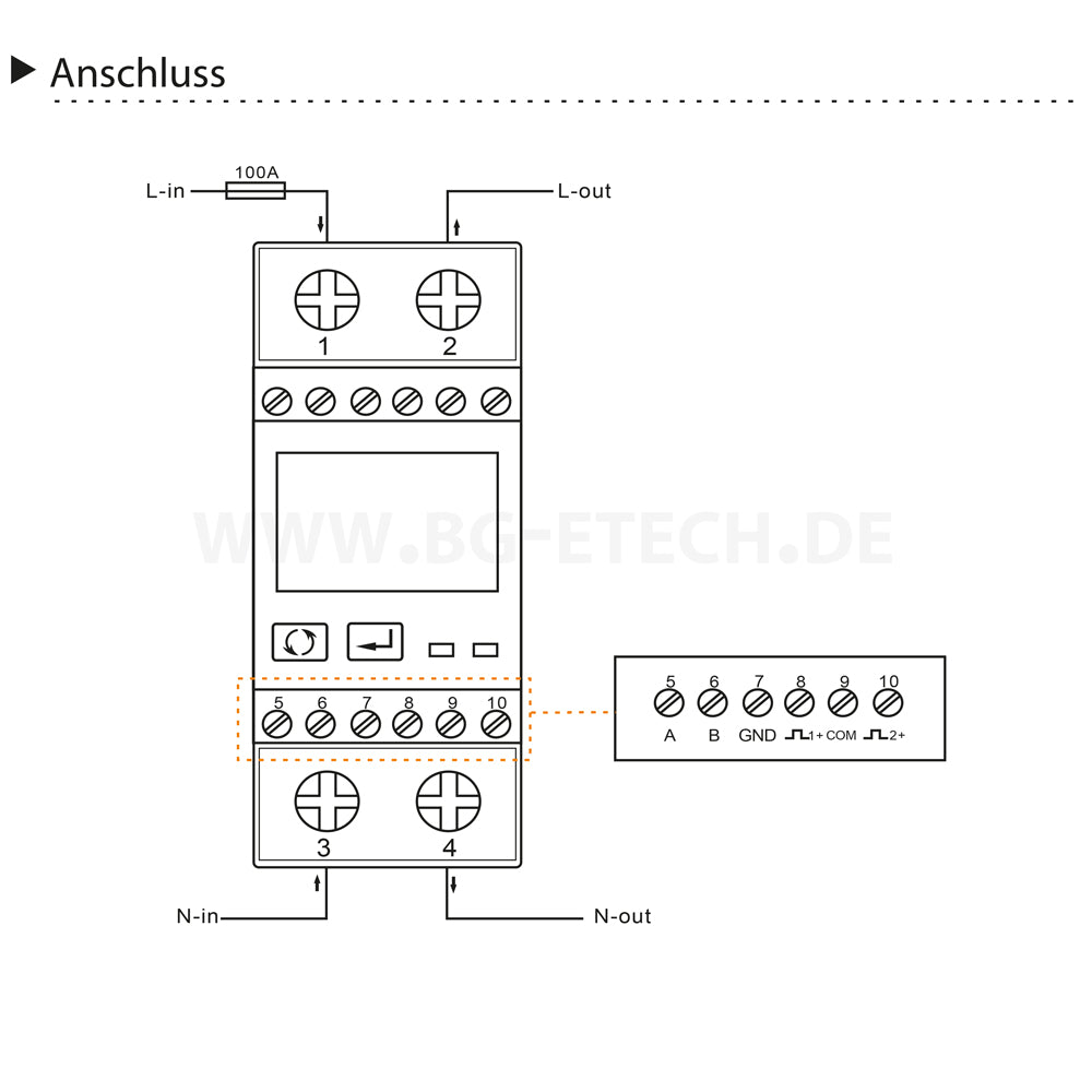 Eastron SDM230Modbus MID - 1Phasen 2TE LCD Wechselstromzähler