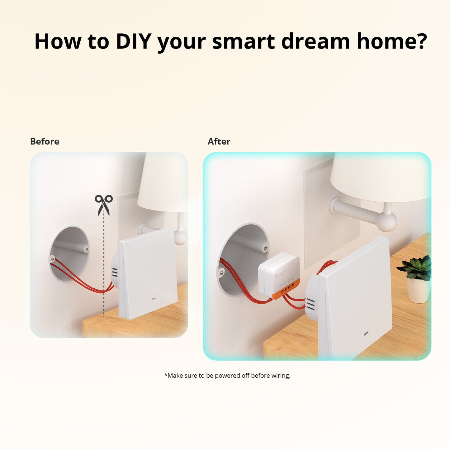 Sonoff ZBMINIL2 Extrem Intelligenter Zigbee Smart Schalter Ohne Neutralleiter Funktioniert mit Amazon Alexa und Google Home