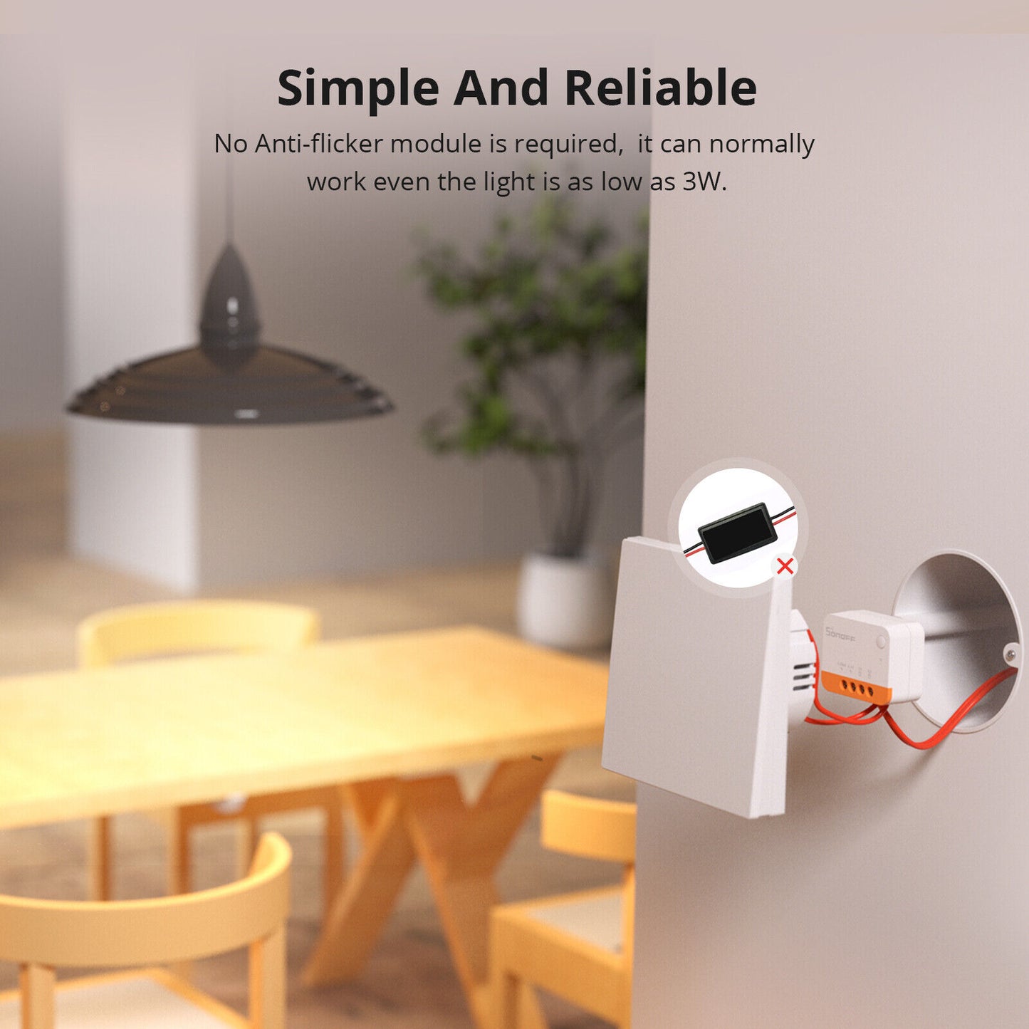 Sonoff ZBMINIL2 Extrem Intelligenter Zigbee Smart Schalter Ohne Neutralleiter Funktioniert mit Amazon Alexa und Google Home