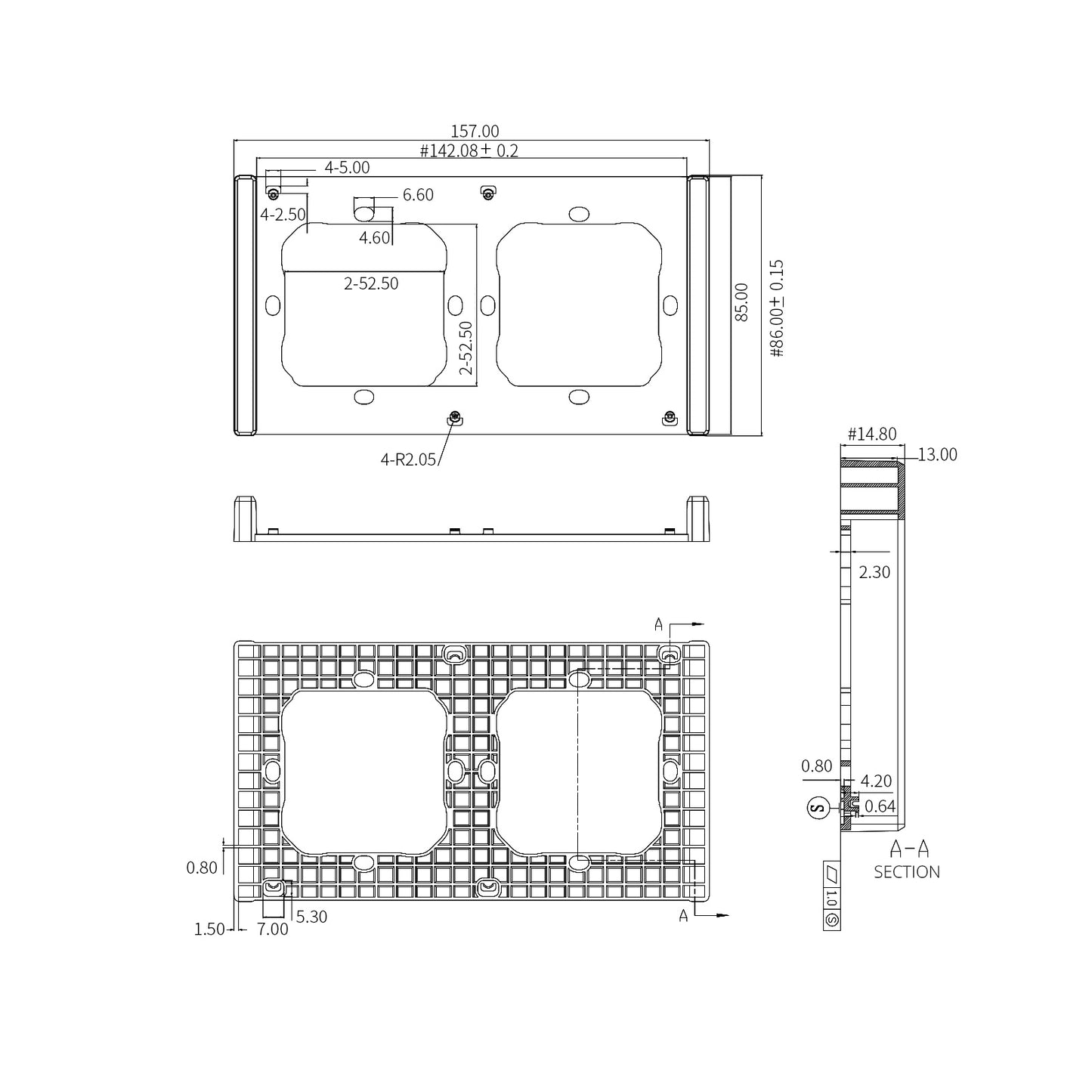 Sonoff Switch frame. Rahmen für Schalterserie M5-1C-80; M5-2C-80; M5-3C-80