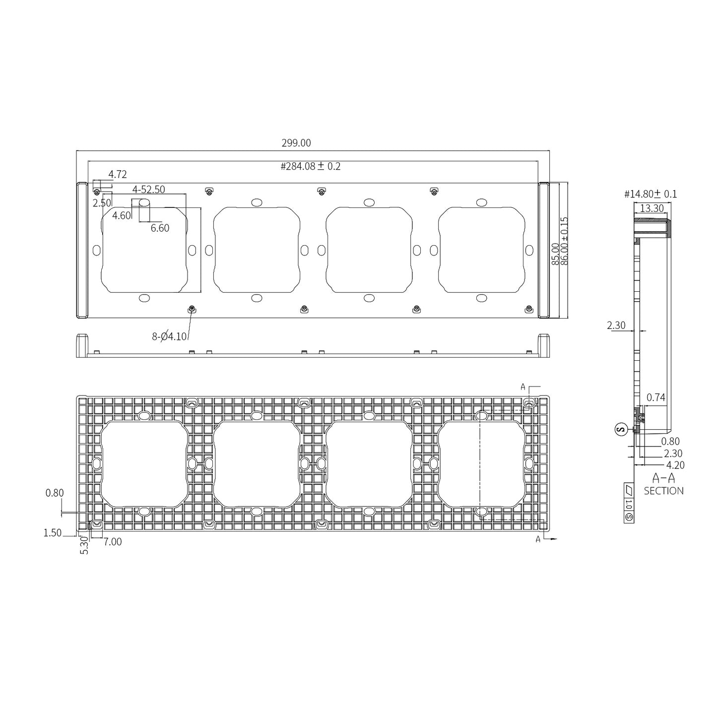 Sonoff Switch frame. Rahmen für Schalterserie M5-1C-80; M5-2C-80; M5-3C-80