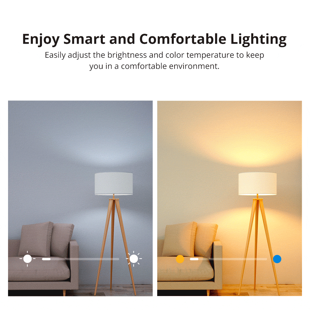 Sonoff B02-BL-A60, Smart LED-Lampe, Glühbirne warm-weiß E27, WiFi