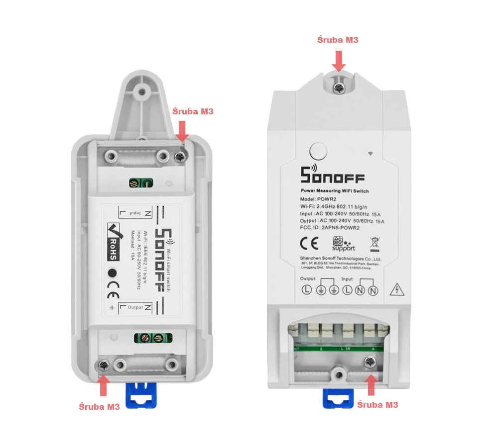 Sonoff DR DIN-Schienenadapter