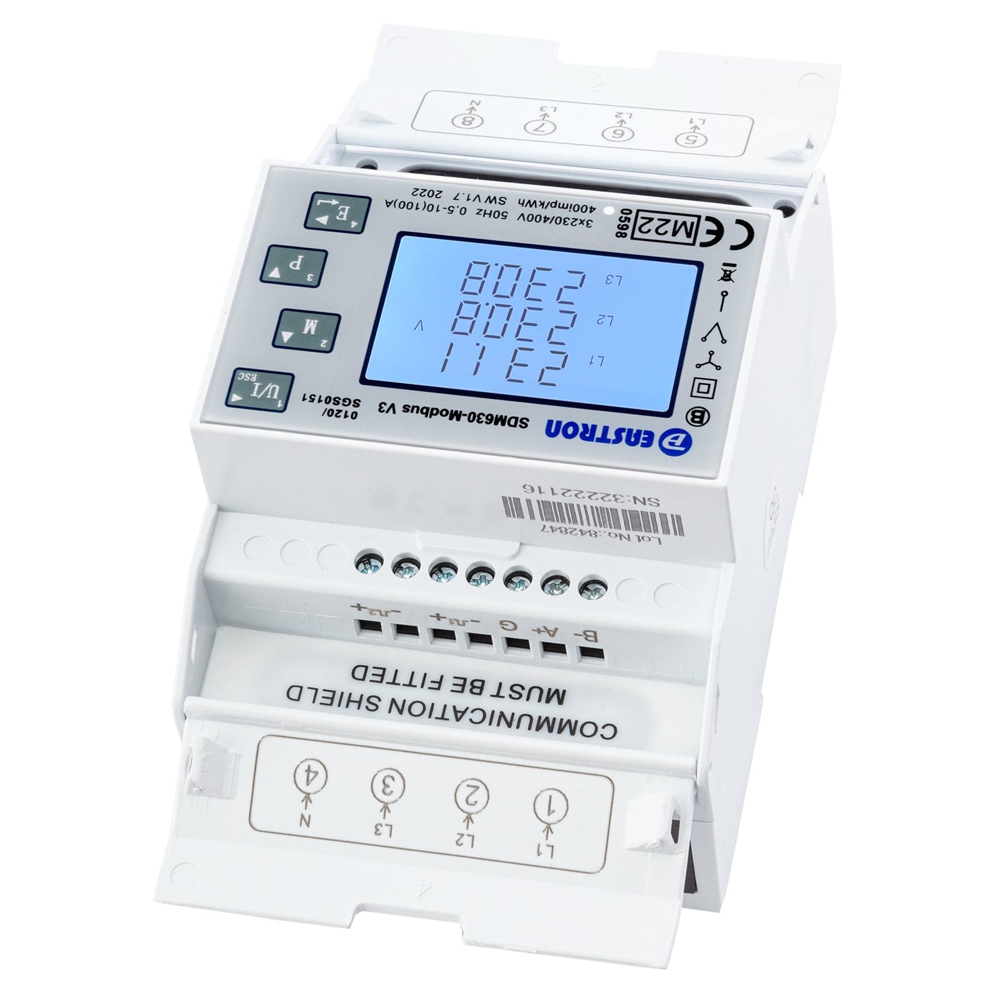 Eastron SDM630Modbus-V3 MID Zweirichtungs- Multifunktionsstromzähler mit RS485 und 2x S0