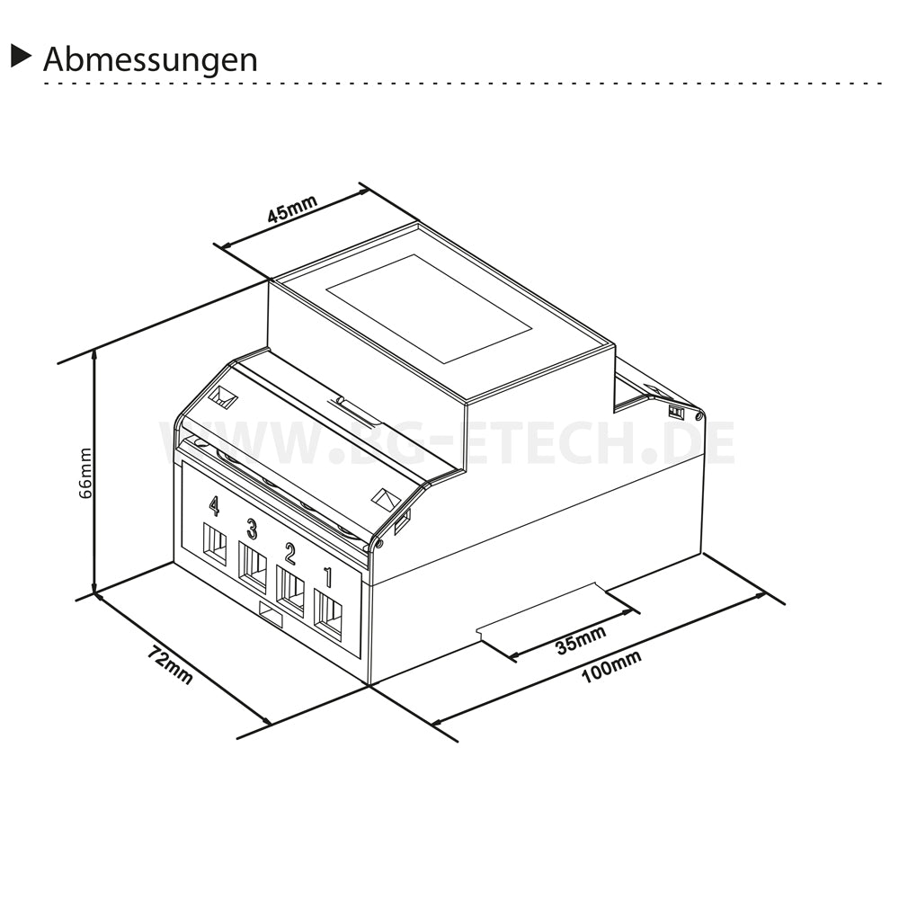 Eastron SDM630Modbus-V3 MID Zweirichtungs- Multifunktionsstromzähler mit RS485 und 2x S0
