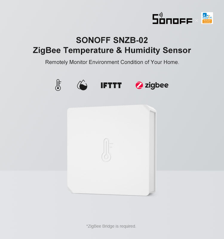 Sonoff SNZB-02 - ZigBee Temperatur- und Feuchtigkeitssensor Smart Home