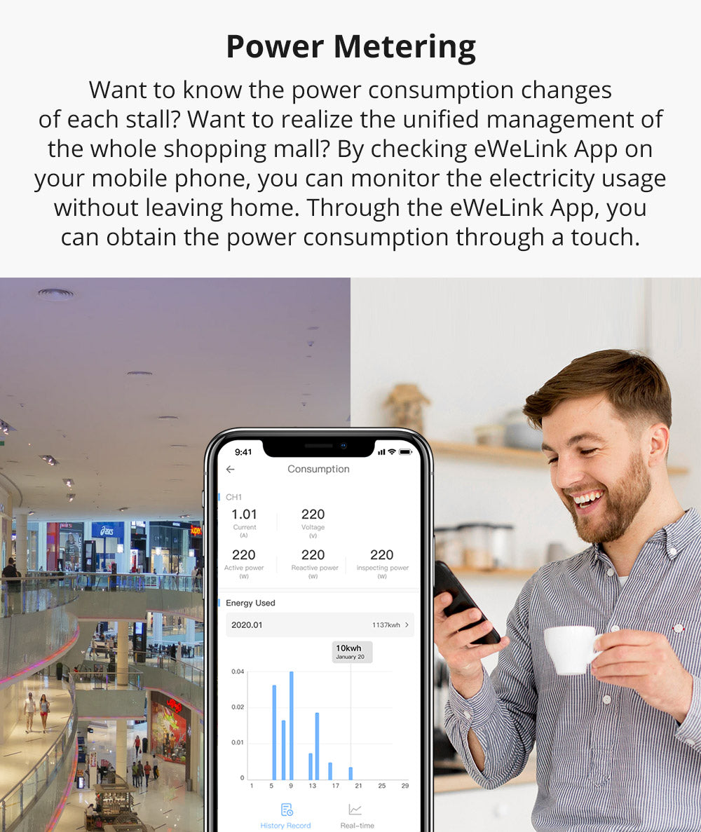 Sonoff SPM-Main Smart Stackable Power Meter Smart Home Stromzähler