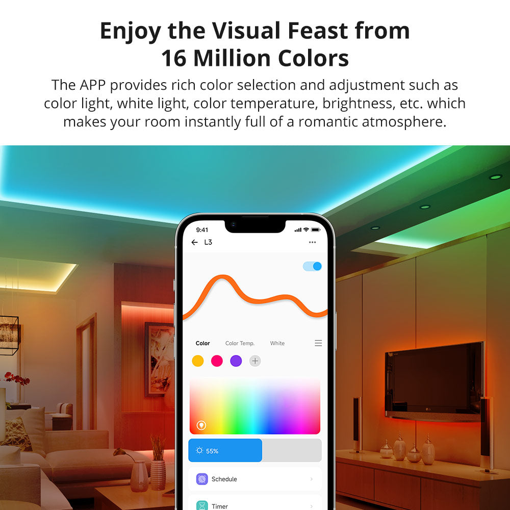 Sonoff L3-5M RGB Smart WiFi LED-Streifen 5 Meter Lichtband