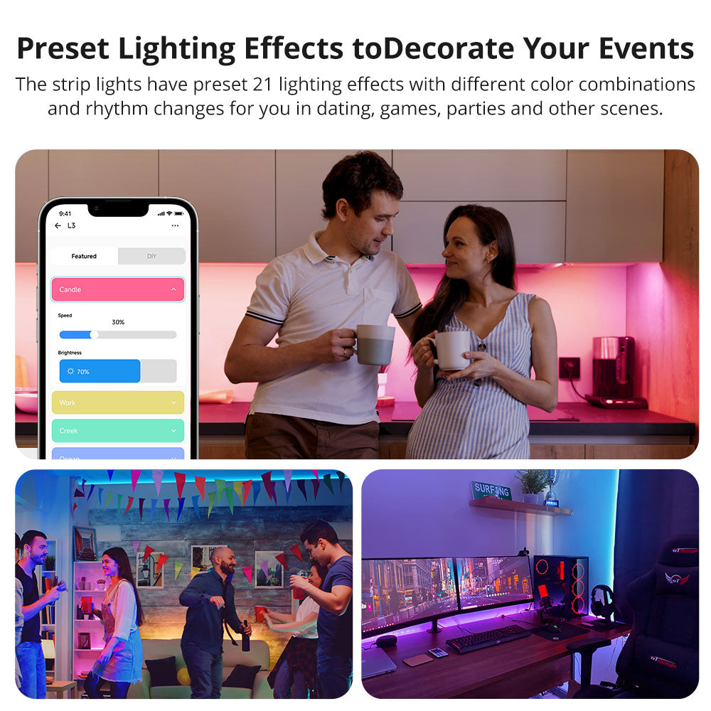 Sonoff L3-5M RGB Smart WiFi LED-Streifen 5 Meter Lichtband