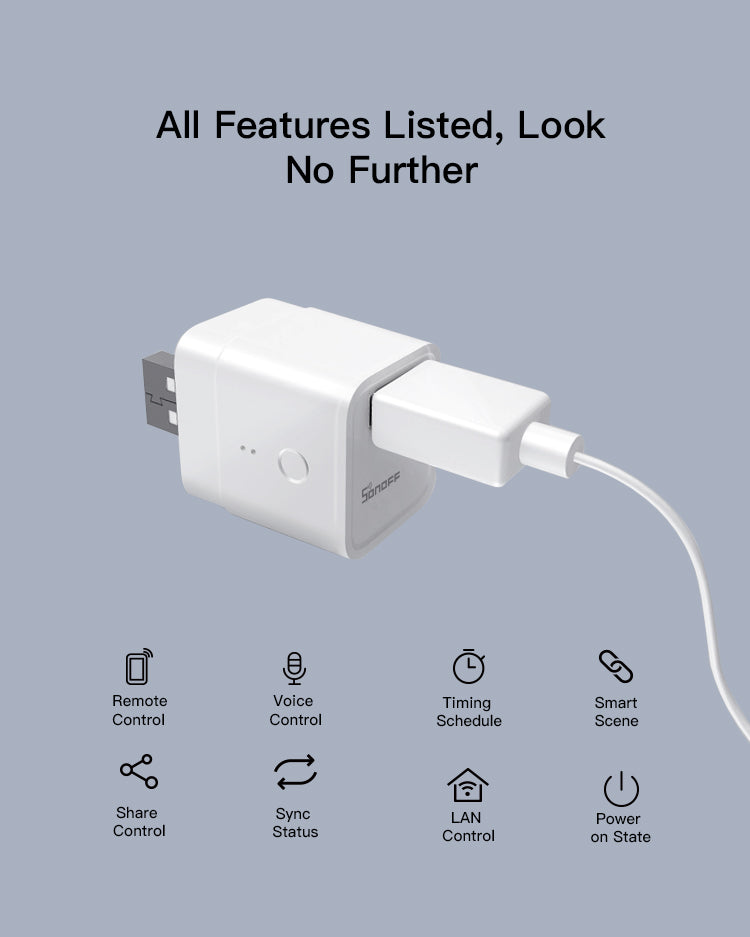 Sonoff MICRO Smart USB Adapter, WiFi Ladegerät