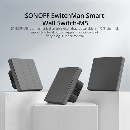 Sonoff M5 Switch WiFi mechanischer Wand Schalter, M5-1C-86, M5-2C-86, M5-3C-86 Rahmenlos