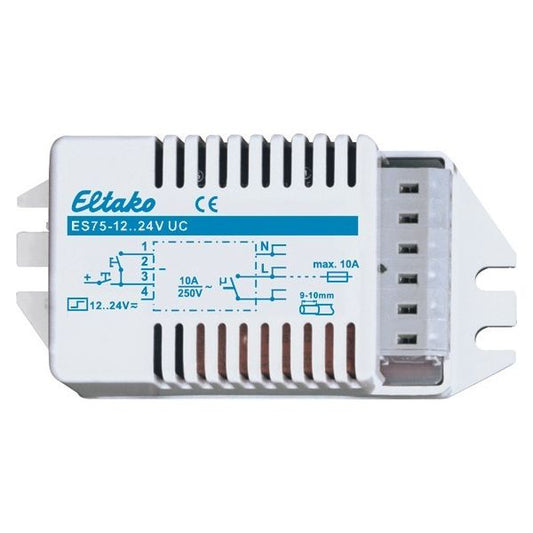 Eltako ES75-12..24V UC Stromstoßschalter für Leuchteneinbau, 1 Schließer 10A