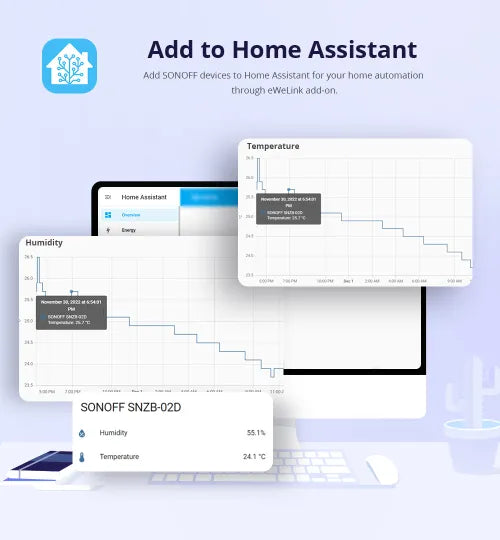 SNZB-02D Zigbee LCD Smart Temperature Humidity Sensor