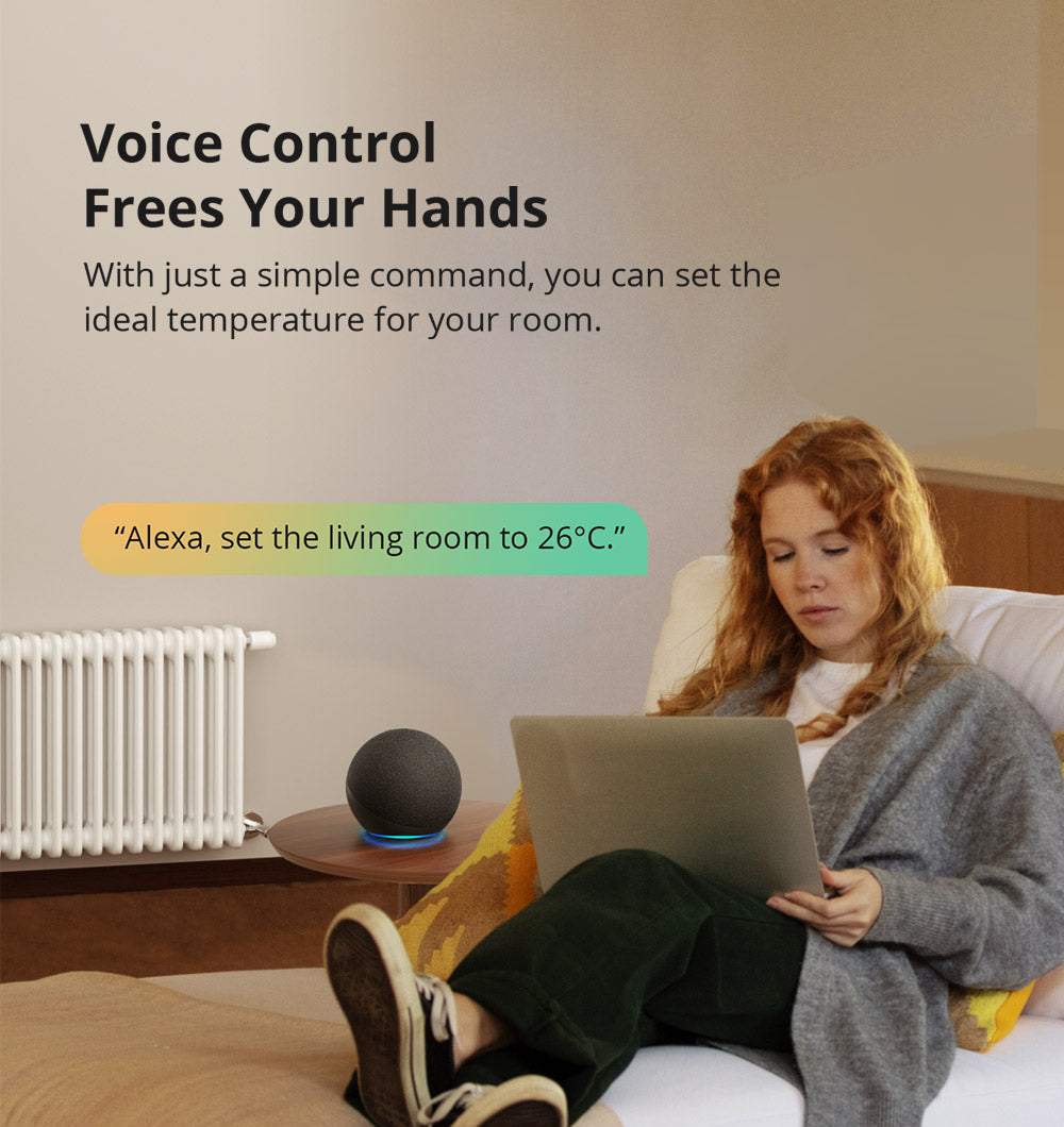 Sonoff TRVZB Thermostatventil für Smart Zigbee Heizkörper kompatibel mit Amazon Alexa/Home Assistant