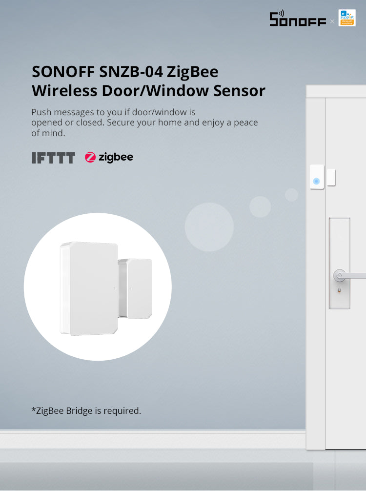 Sonoff SNZB-04 Zigbee Wireless Tür/Fenster Sensor, Alarmsensor Smart Home